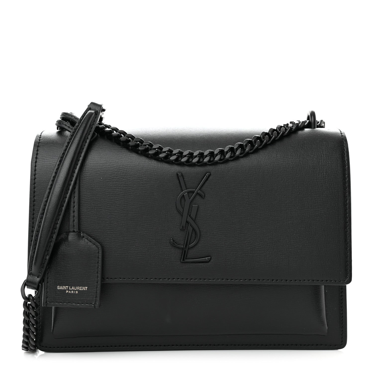 Saint Laurent Calfskin Medium Monogram Monochrome Sunset Black 1 of 9
