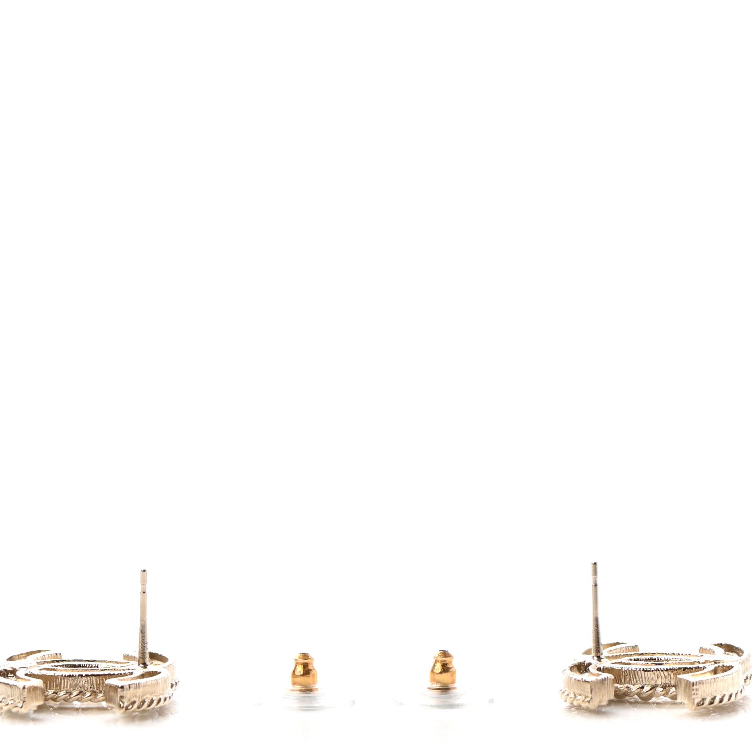 Chanel Pearl Crystal April In Paris CC Earrings Light Gold 3 of 4