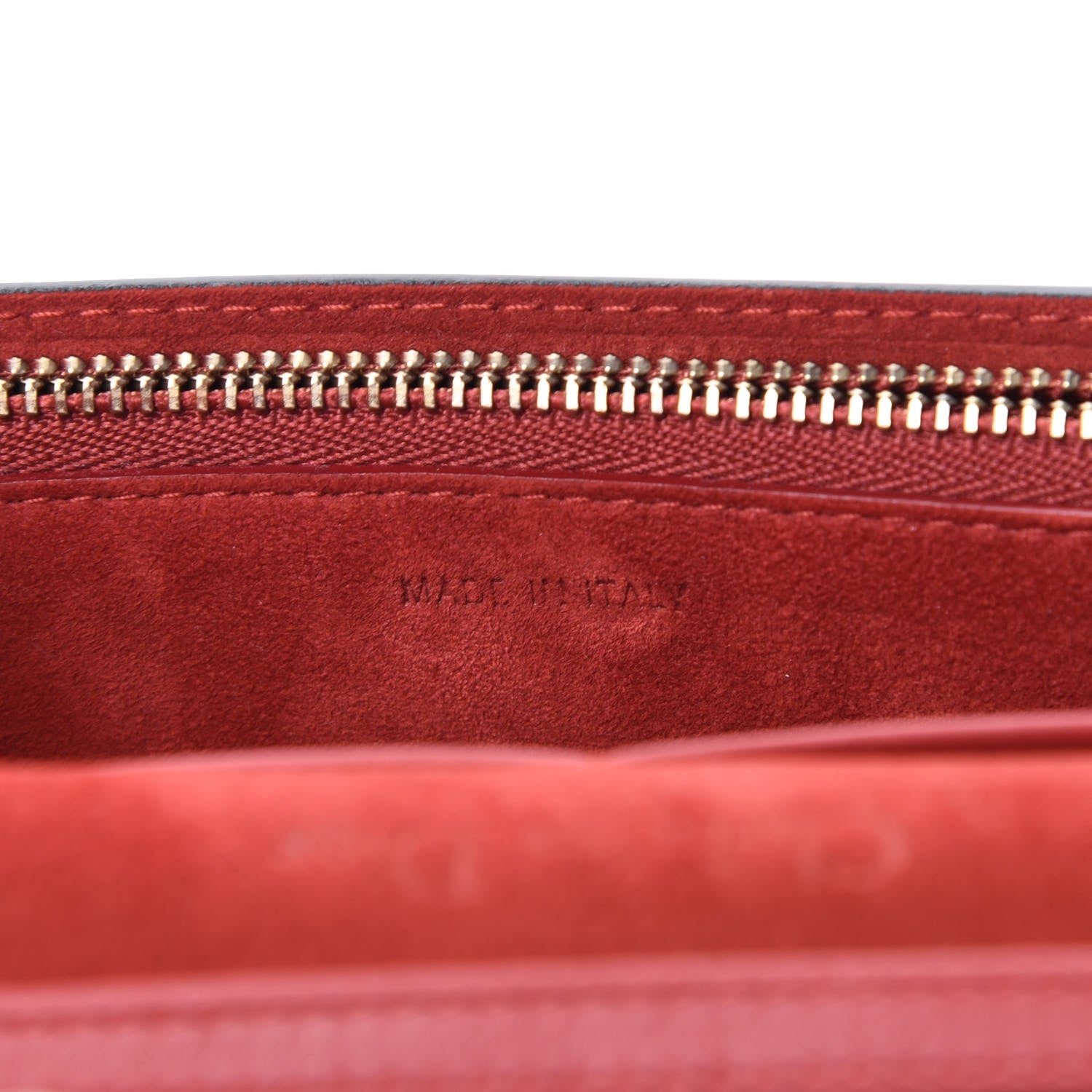 Christian Dior Calfskin Embossed Stars Wallet on Chain Rouge Gold 6 of 11