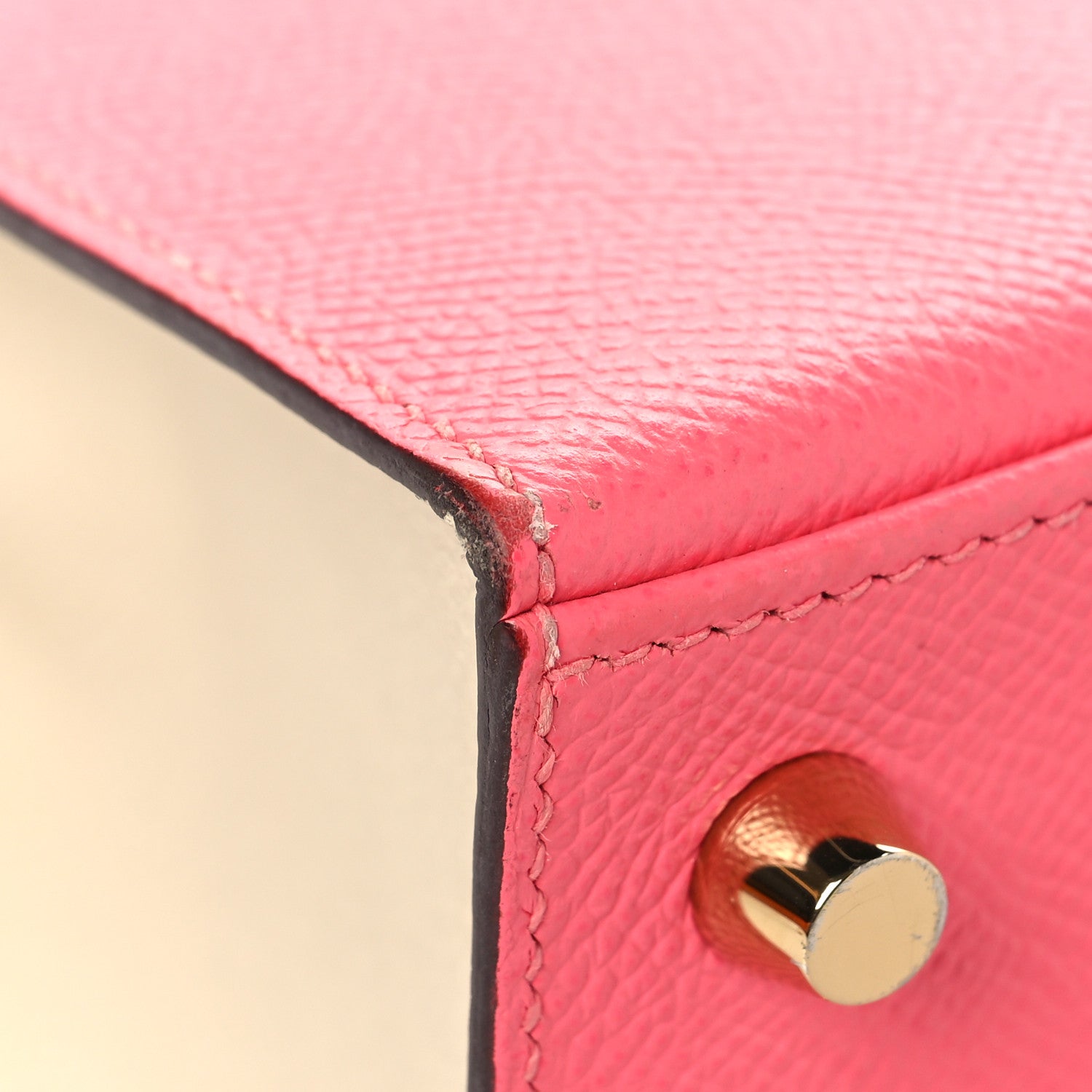 Hermes Epsom Bi-Color Horseshoe Kelly Sellier 25 Rose Azalee Craie 11 of 14