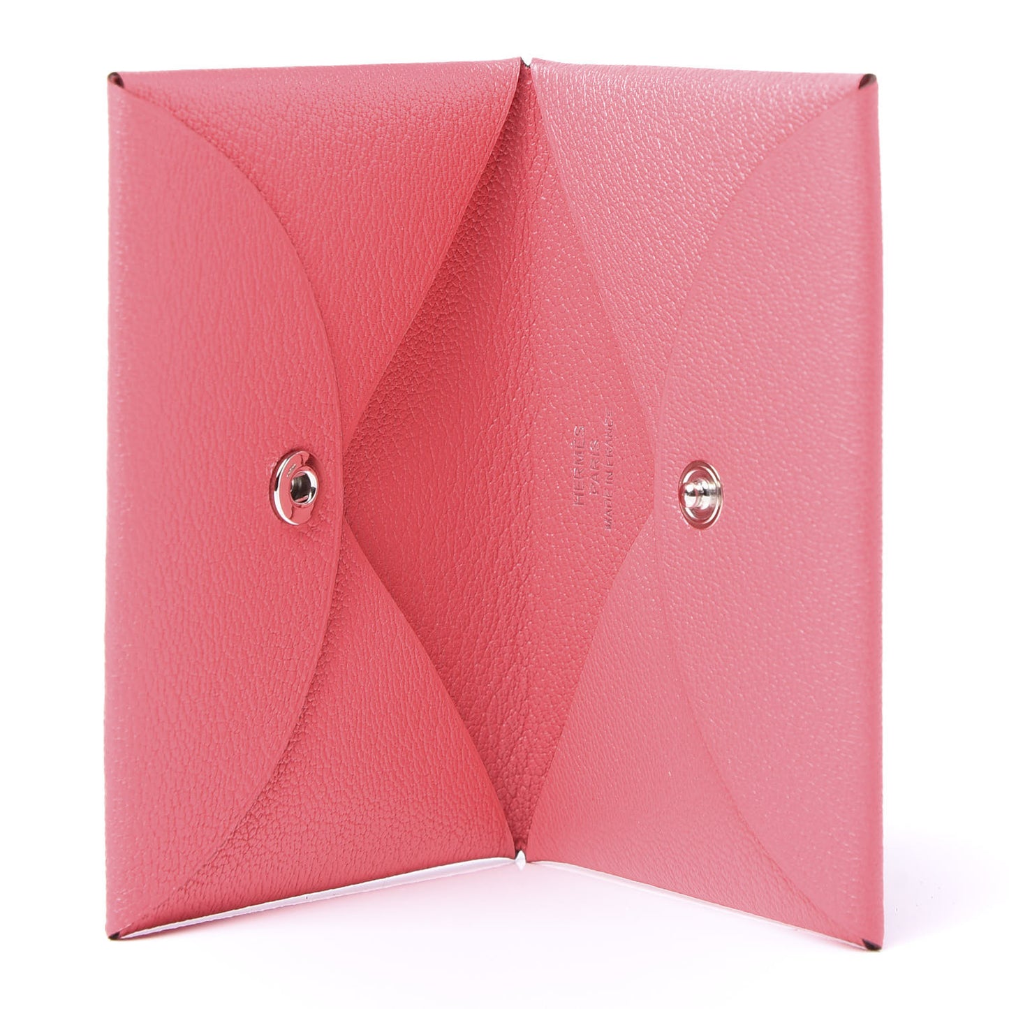 Chevre Mysore Calvi Card Case Rose Lipstick