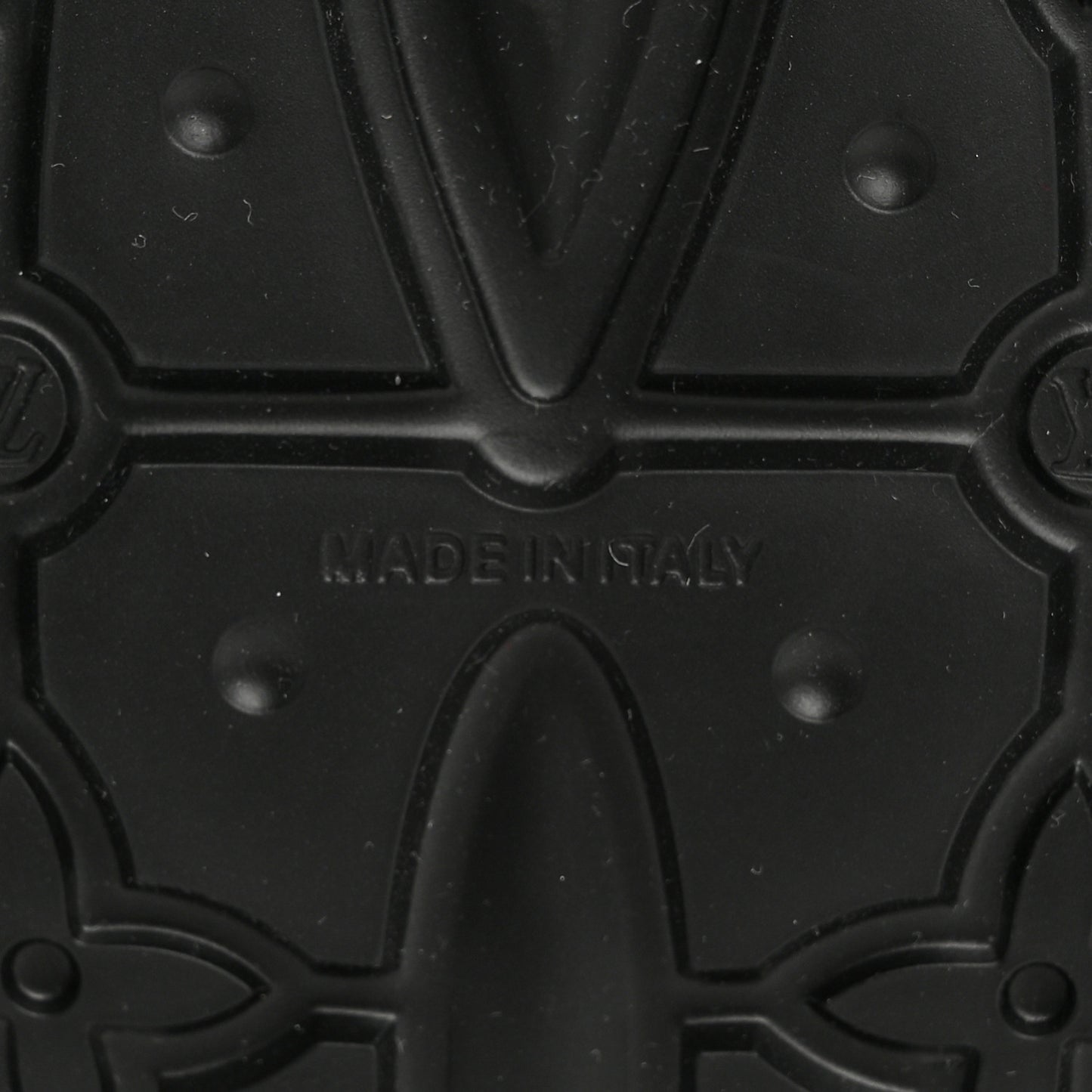 Rubber Embossed Monogram Pool 55 Flat Comfort Mule 40 Black