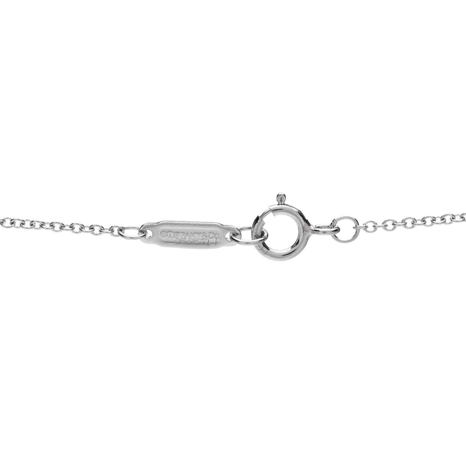 Tiffany Platinum Diamond Floret Key Pendant Necklace 4 of 5