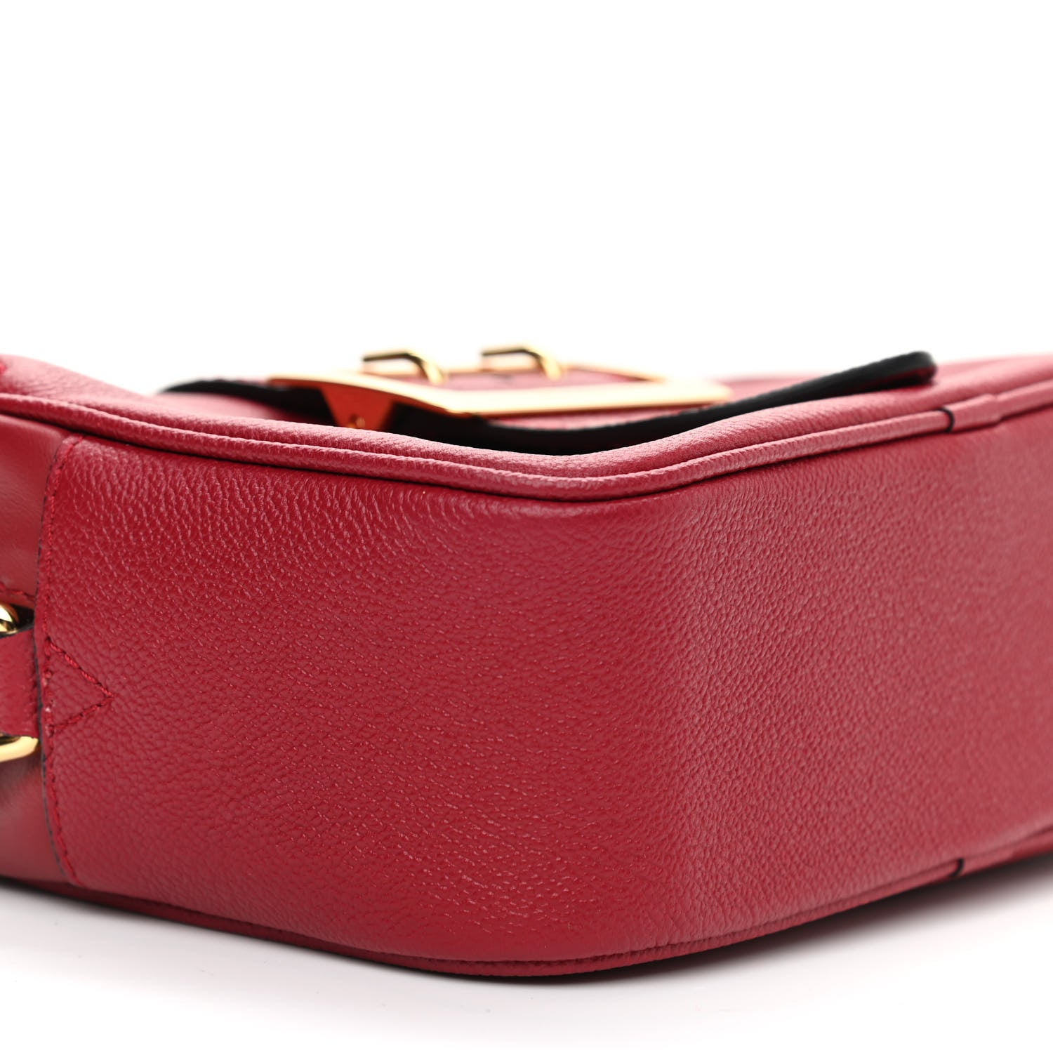 Burberry Soft Grain Calfskin Small Buckle Zip Bag Red 7 of 8