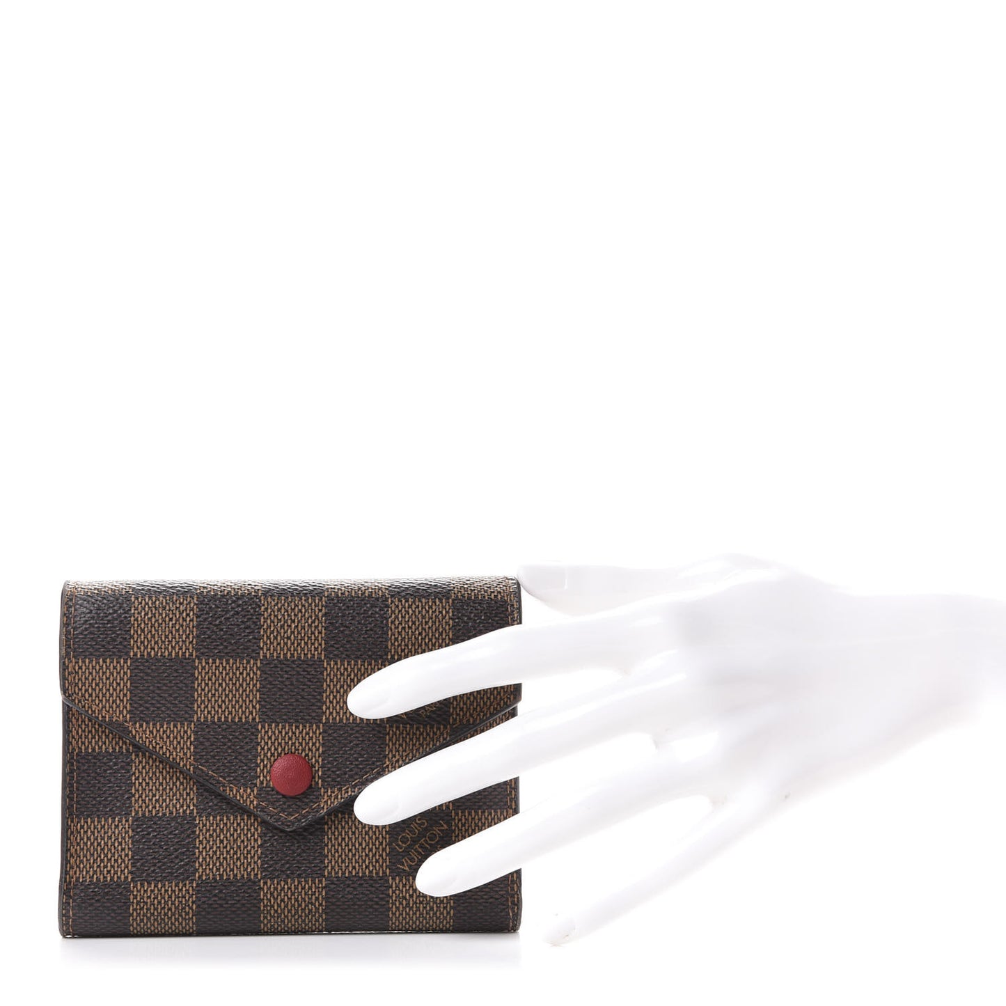 Damier Ebene Victorine Wallet Red
