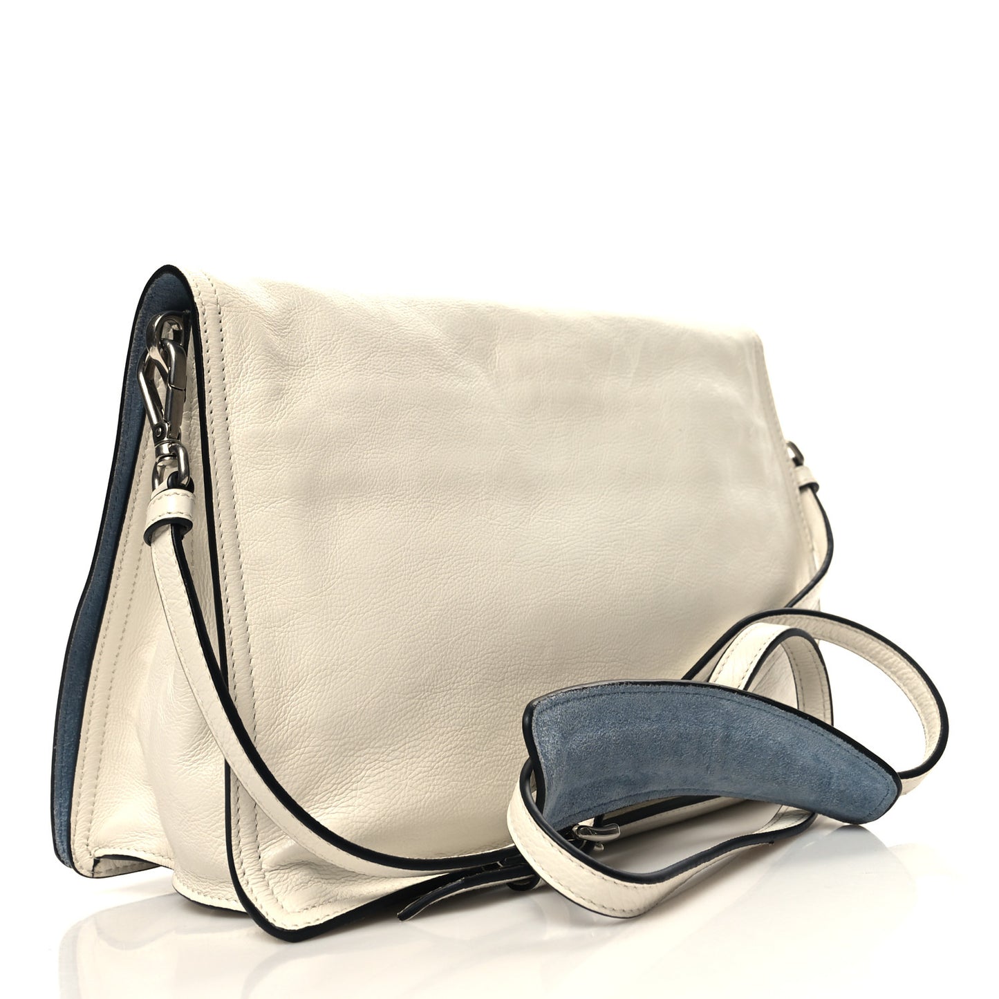 Glace Calf Etiquette Flap Bianco Astra