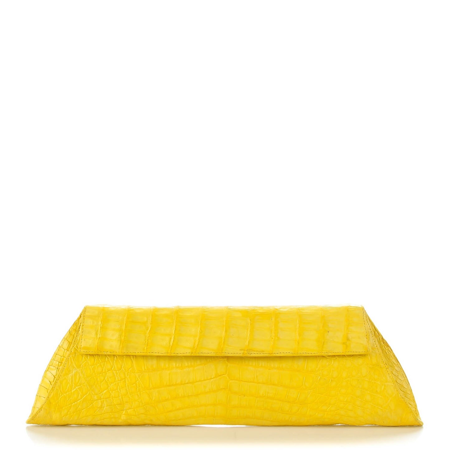 Crocodile Long Clutch Yellow