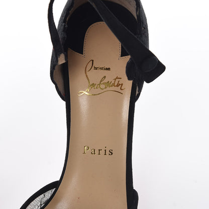 Christian Louboutin Veau Velours Lace Magicadiva 120 Pumps 39 Black 6 of 8