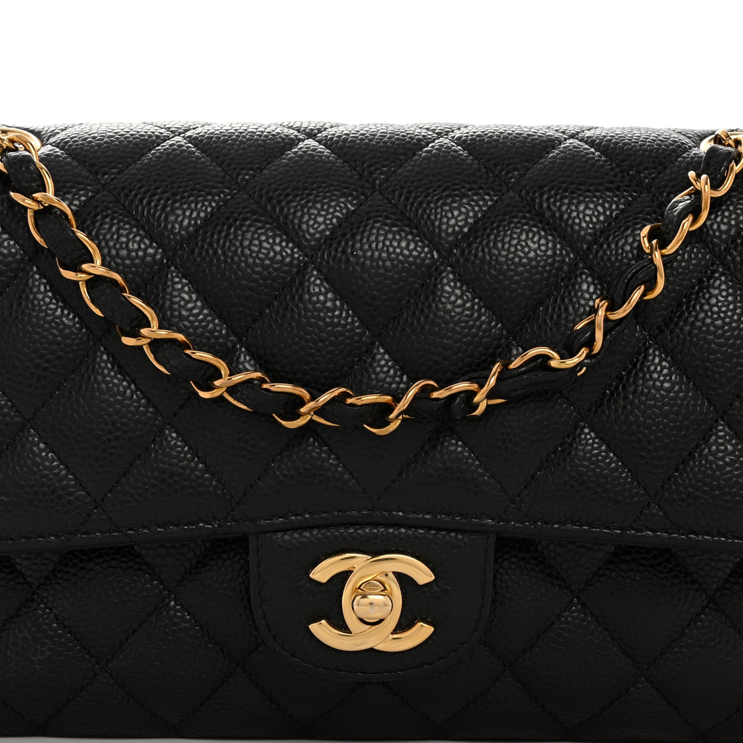 Chanel Caviar Quilted Medium Double Flap Black 8 of 10