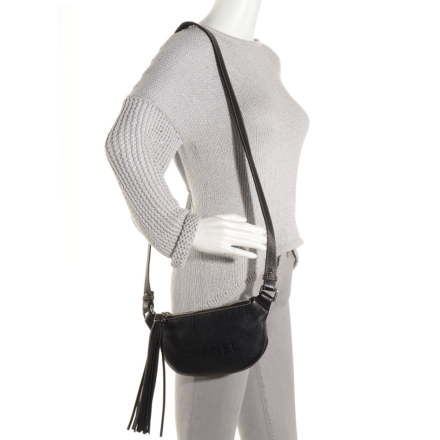 Chanel Leather Tassel Small Hobo Black 2 of 7