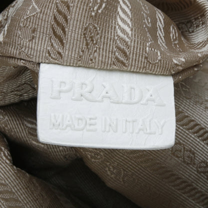 Prada Jacquard Canvas Logo Studded Tote 13 of 15