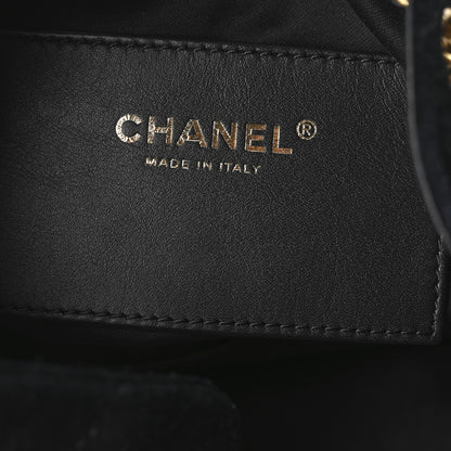 Chanel Suede Quilted Small Chanel 25 Handbag Black 6 of 10