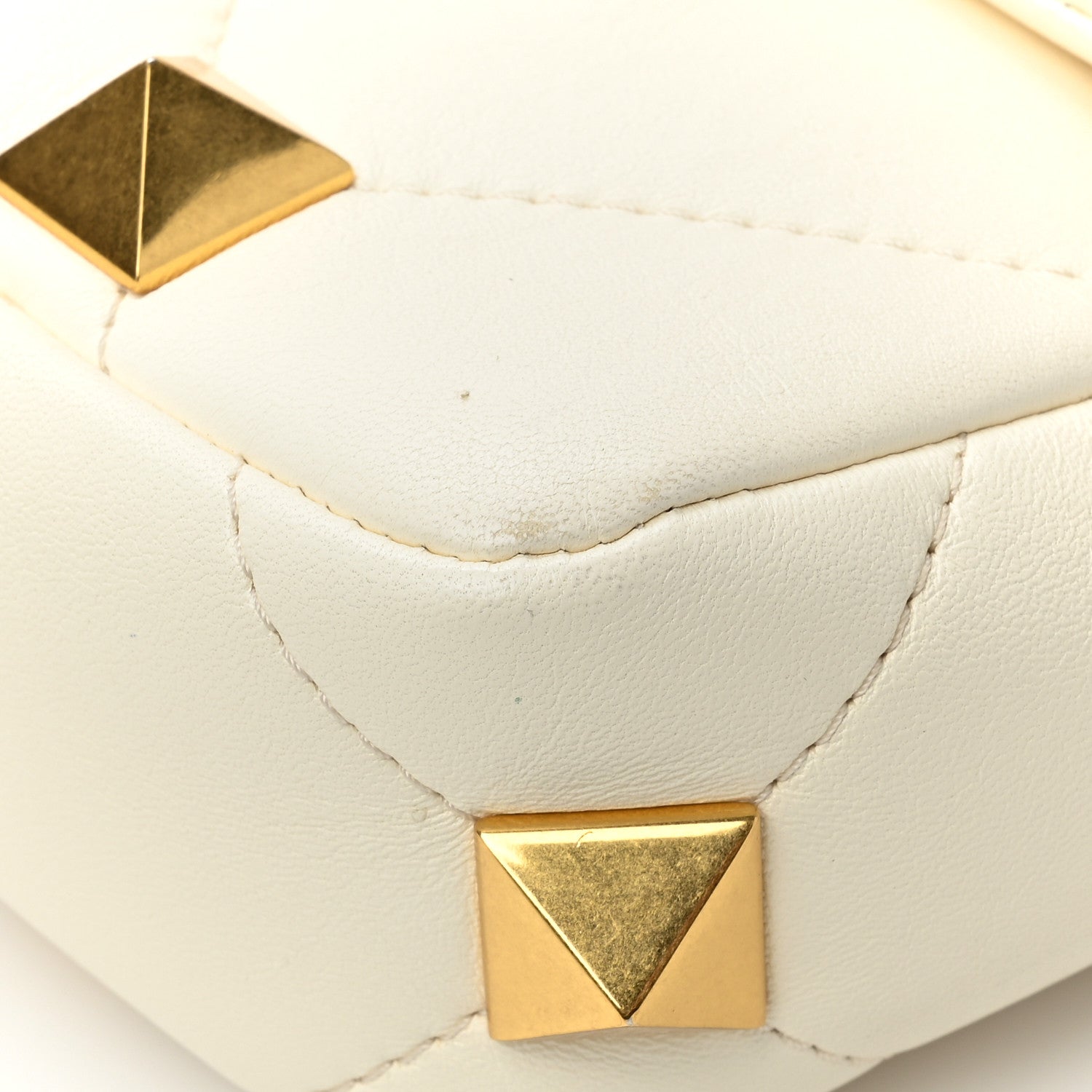 Valentino Garavani Nappa Small Roman Stud Shoulder Bag White 12 of 15