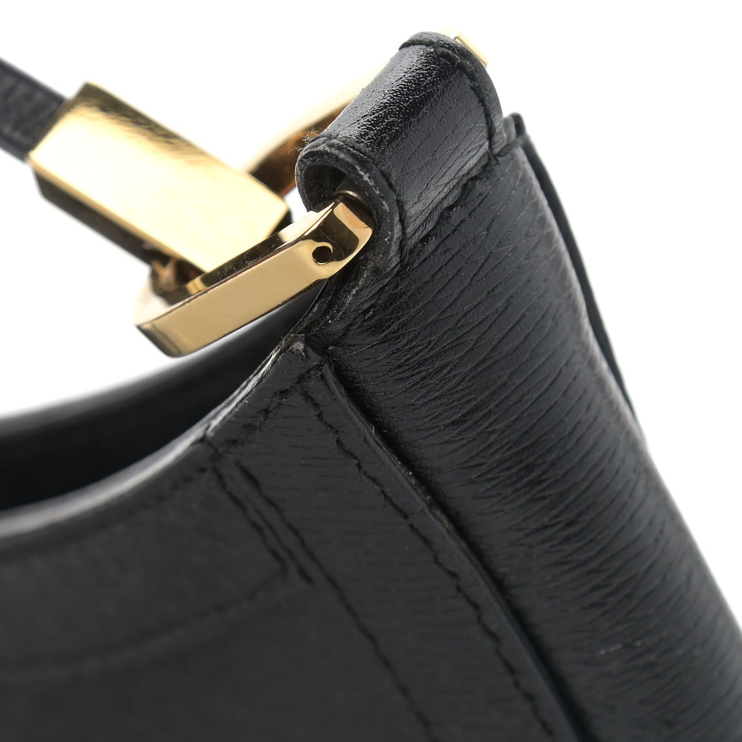 Calfskin G Buckle Shoulder Bag Black