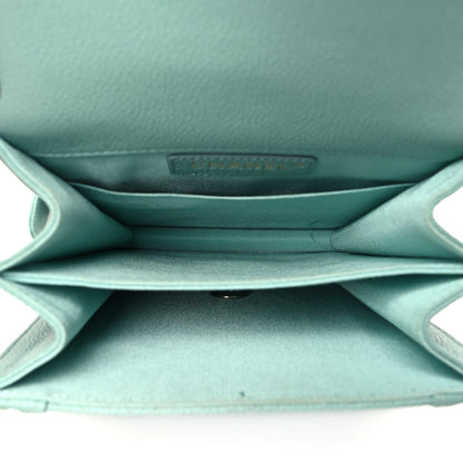 Chanel Caviar Quilted North South Boy Flap Light Blue 5 of 10