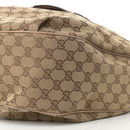 Gucci Monogram Web Medium Dressage Hobo Beige 10 of 11