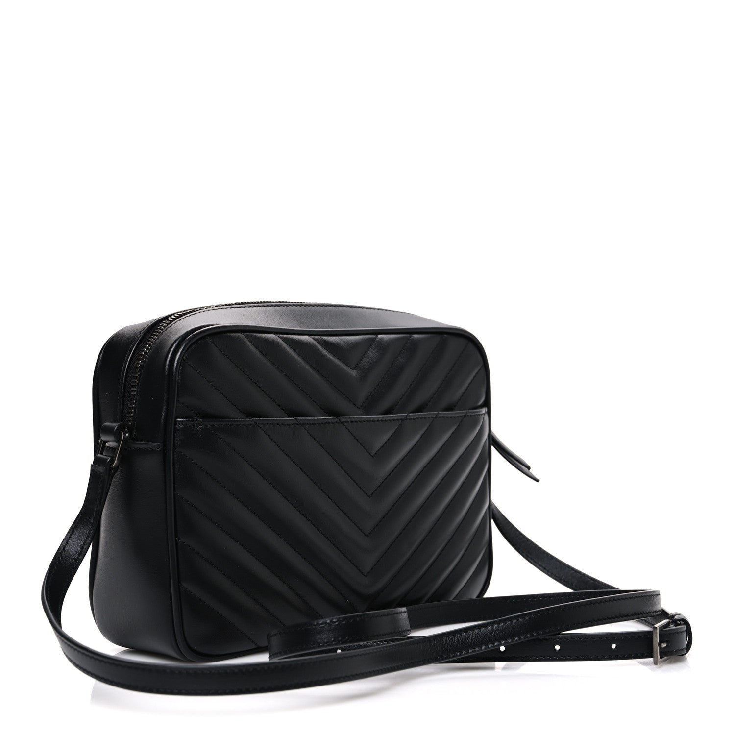 Saint Laurent Calfskin Matelasse Monogram Lou Camera Bag Black 3 of 10