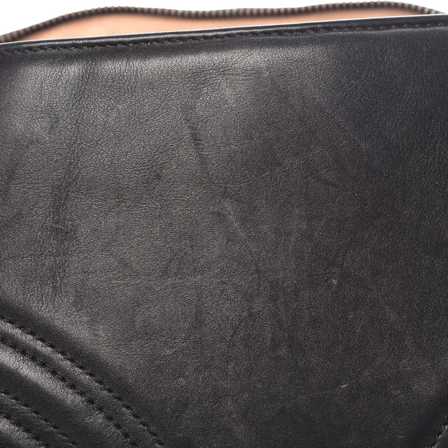 Gucci Calfskin Matelasse Medium GG Marmont Shoulder Bag Black 11 of 14