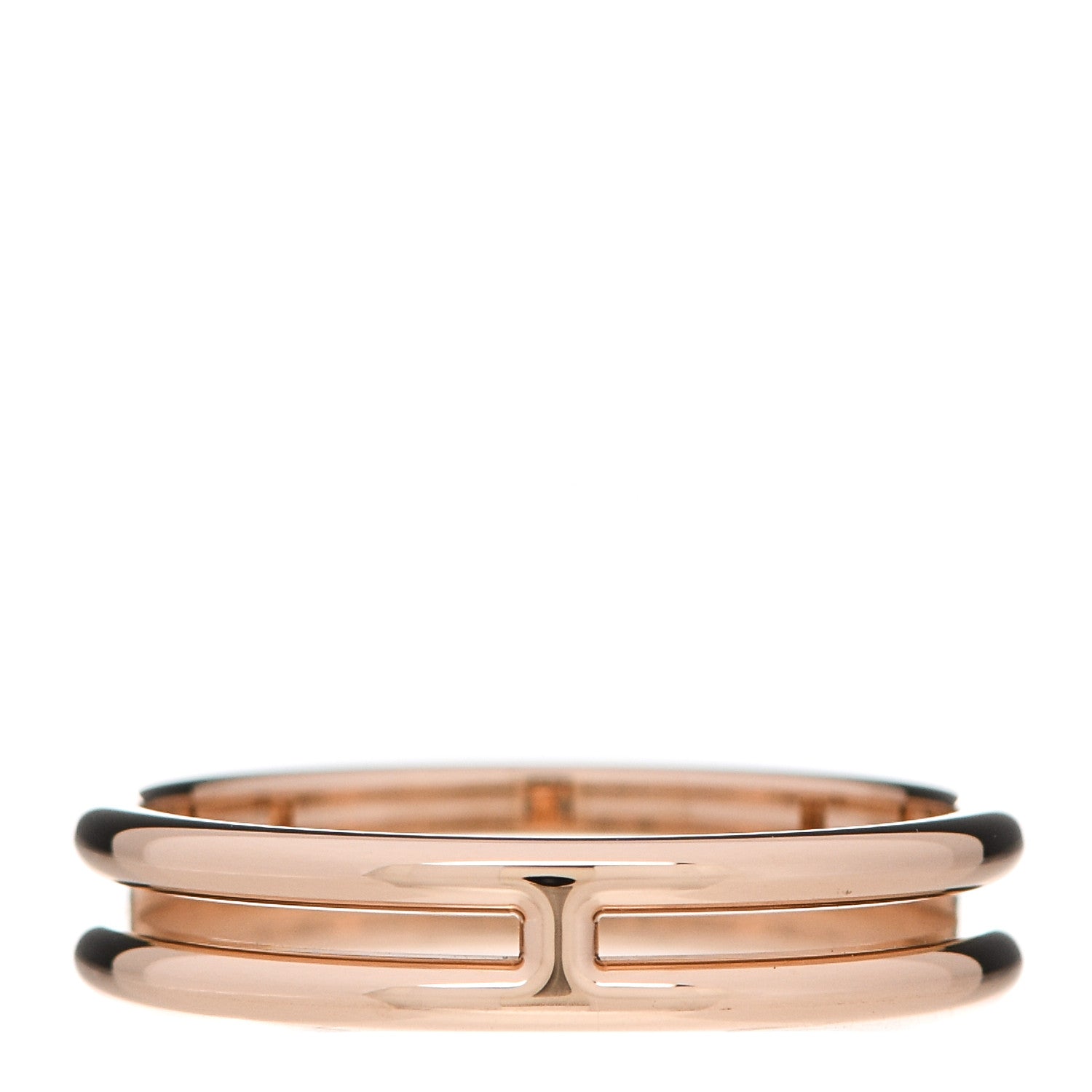 Hermes 18K Rose Gold Ariane Wedding Band Ring 49 5 3 of 5