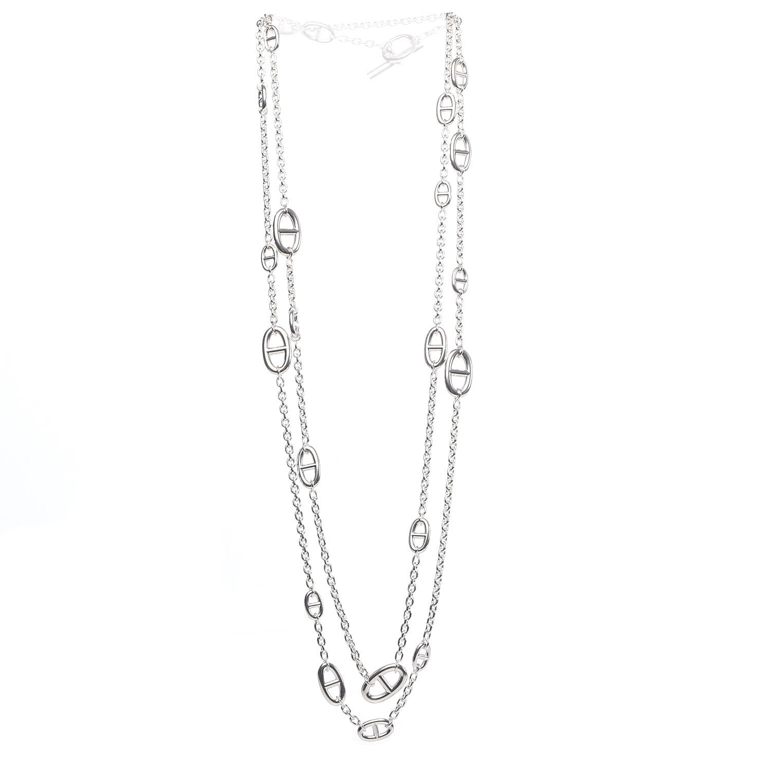 Hermes Sterling Silver Farandole Necklace 160 3 of 8