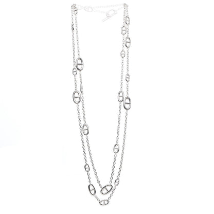 Hermes Sterling Silver Farandole Necklace 160 3 of 8