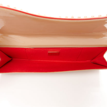 Christian Louboutin Patent Spikes Pigalle Clutch Nude 5 of 8
