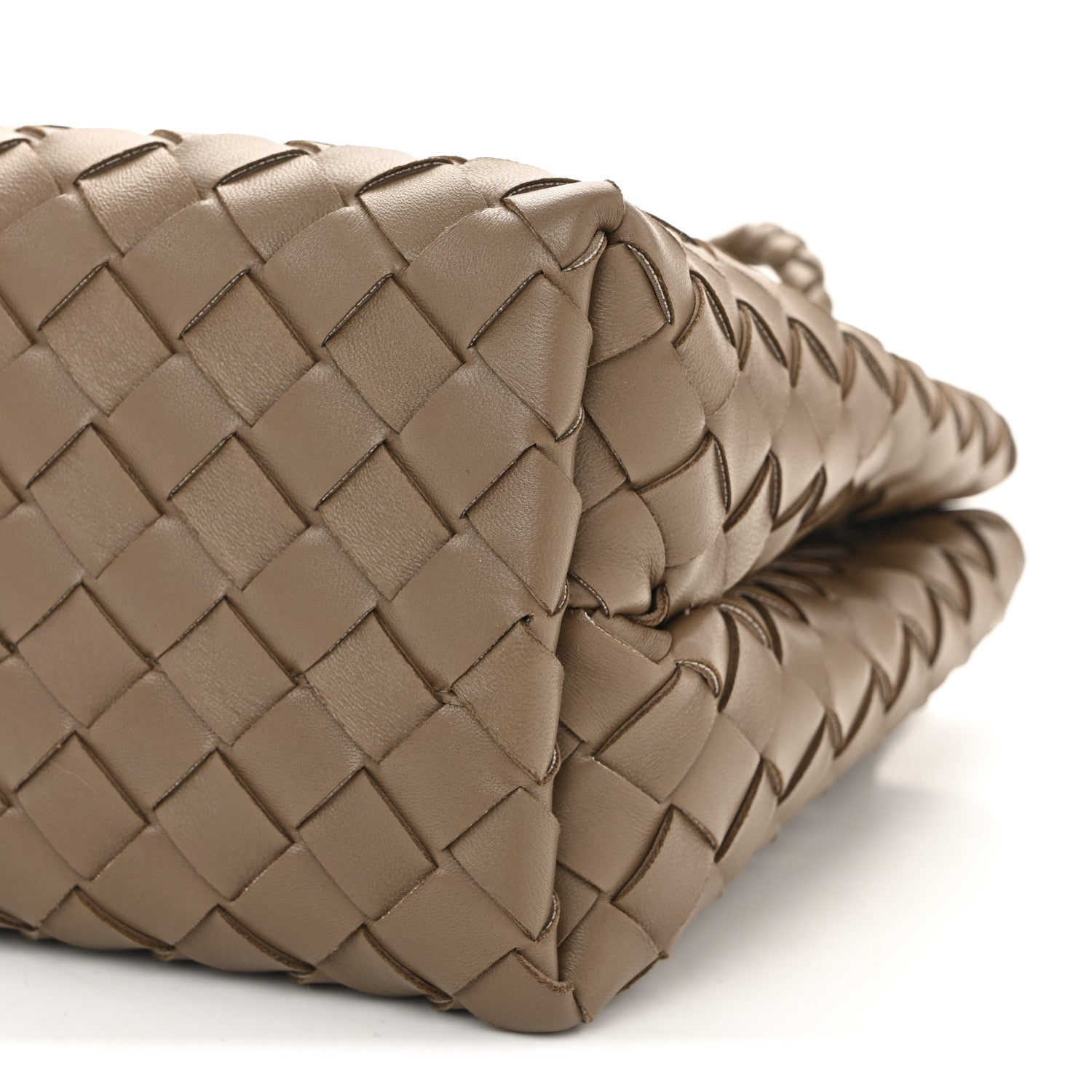 Bottega Veneta Nappa Intrecciato Small Andiamo Shoulder Bag Taupe Grey 9 of 10