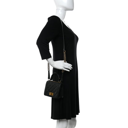 Chanel Goatskin Quilted Small Rita Top Handle Flap Black 2 of 12