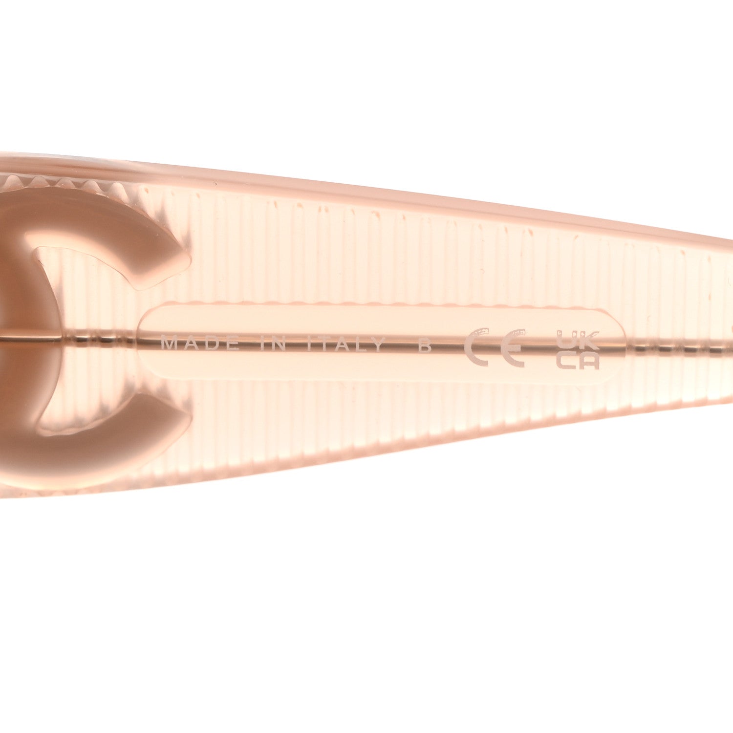 Chanel Transparent Acetate Shield Sunglasses 5495 Light Pink 5 of 8