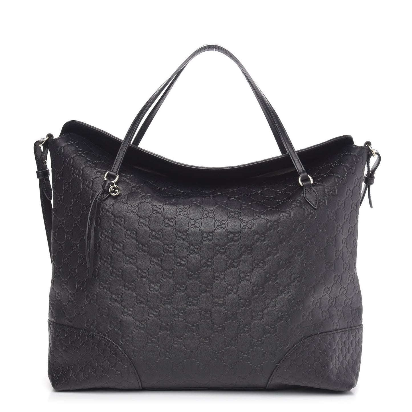 Guccissima Large Bree Foldover Tote Black