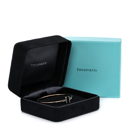 Tiffany 18K Rose Gold Diamond Mother of Pearl T Wire Bracelet 5 of 5