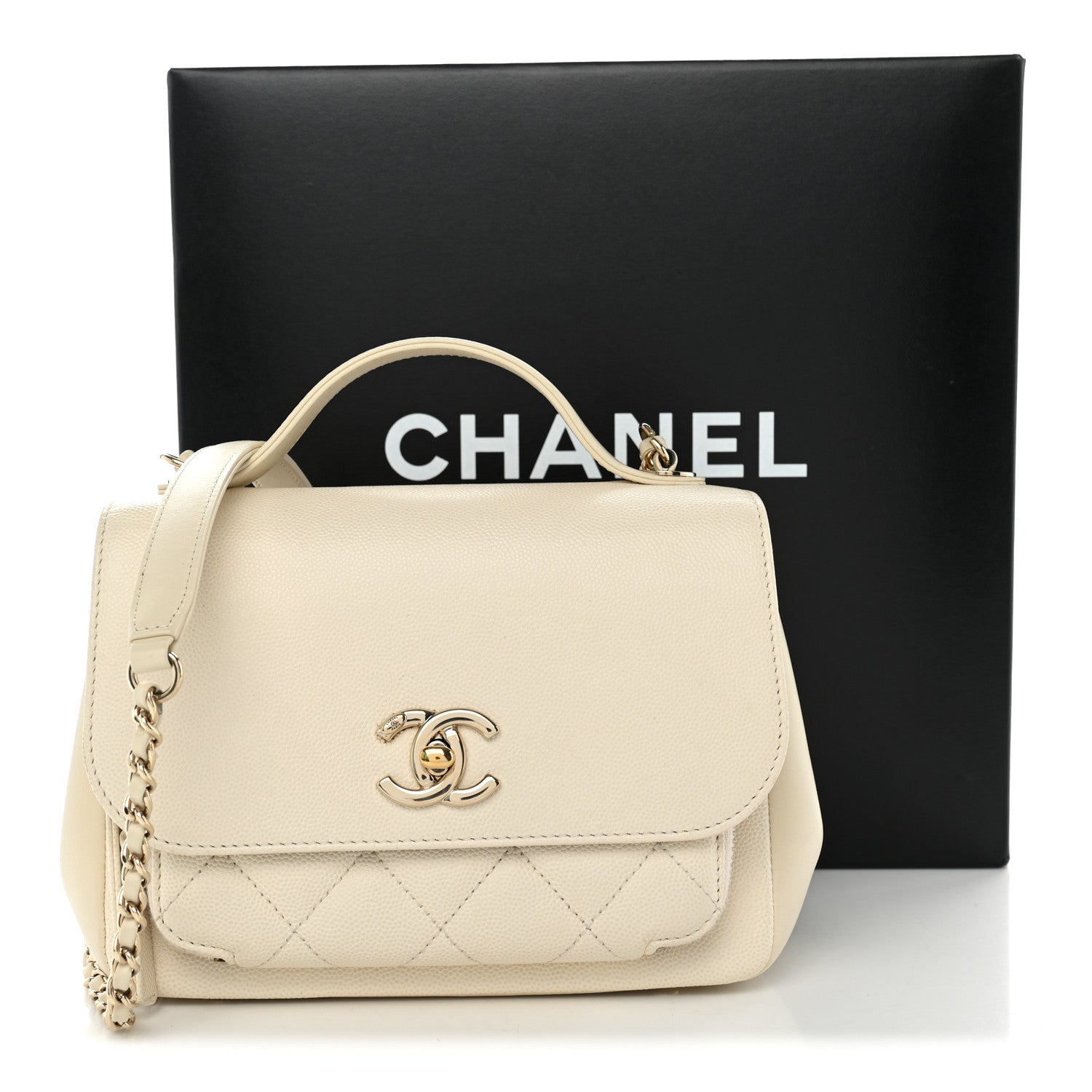 Chanel Caviar Quilted Small Business Affinity Flap White 12 of 12