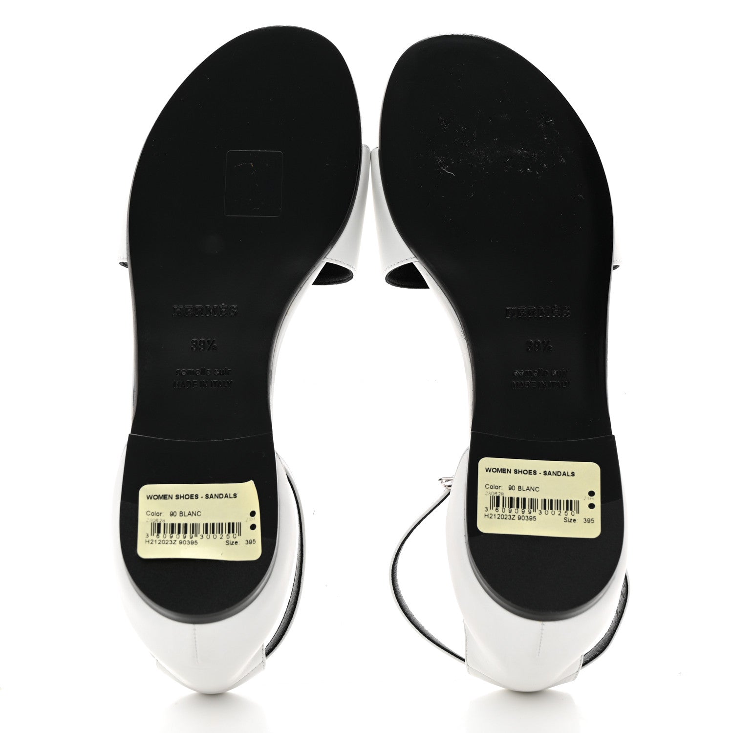 Hermes Calfskin Desiree Sandals 39.5 White 5 of 9