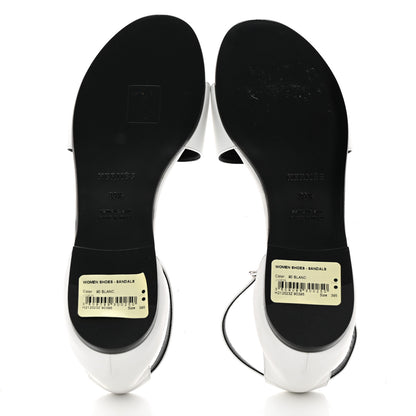 Hermes Calfskin Desiree Sandals 39.5 White 5 of 9