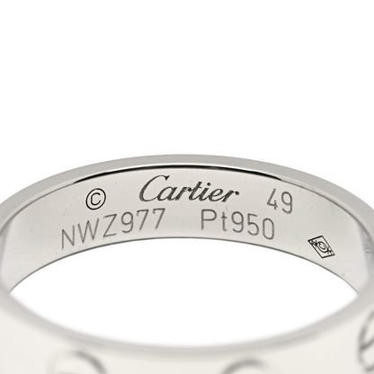 Cartier Platinum 3.5mm LOVE Wedding Band Ring 49 4.75 3 of 3