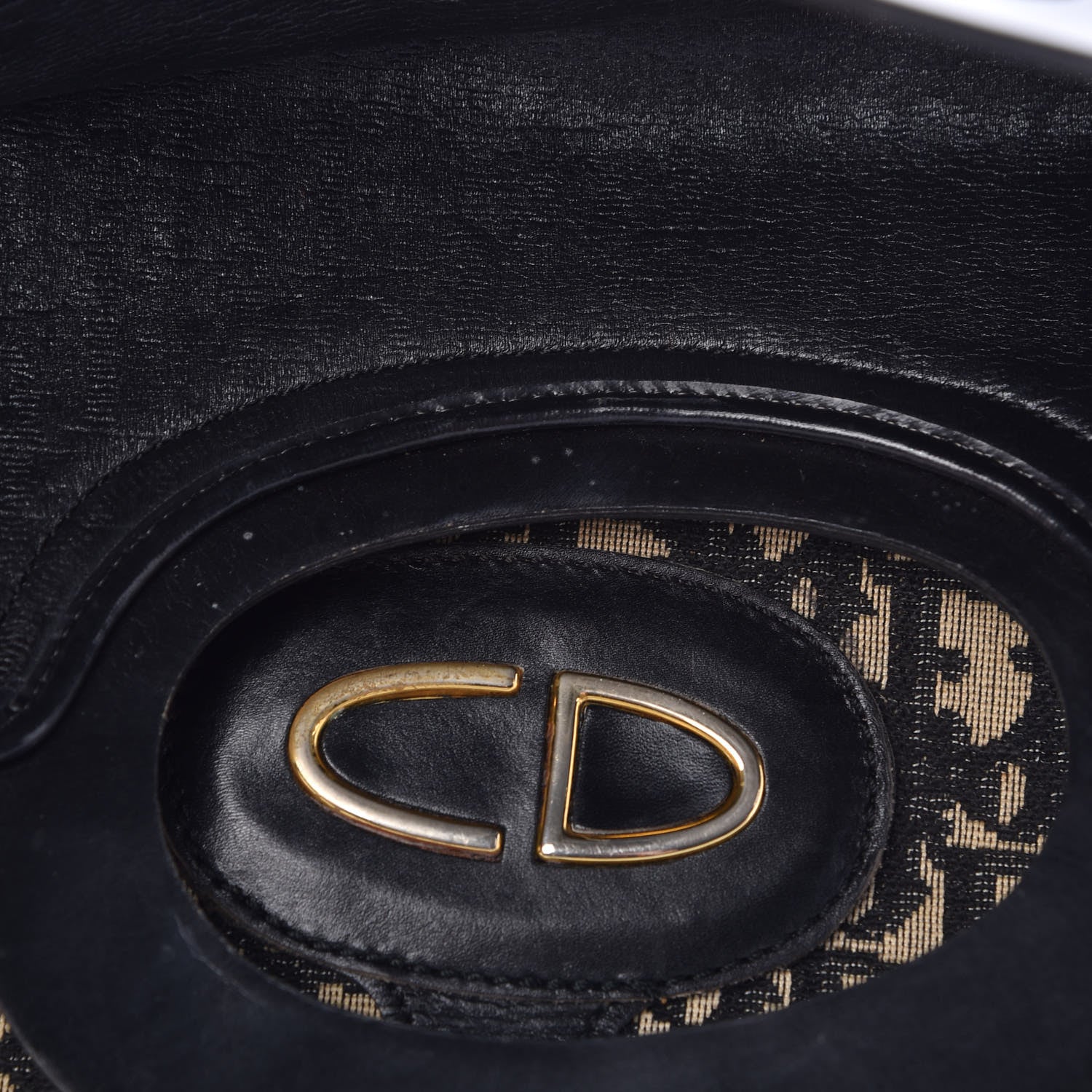 Christian Dior Monogram Fold Over Clutch Black 12 of 17