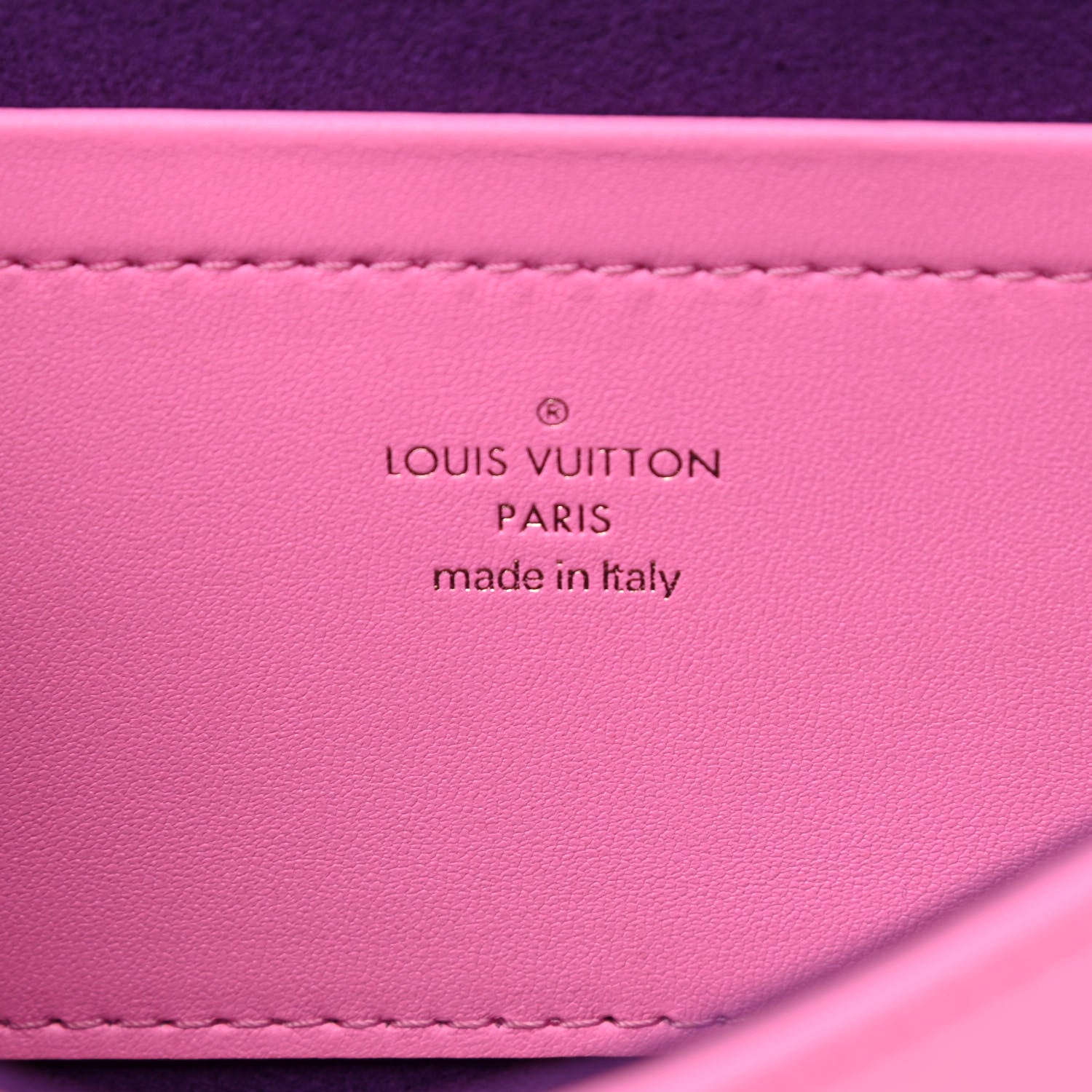 Louis Vuitton Lambskin Embossed Monogram Vuittamins Pochette Coussin Rose Violet 6 of 10