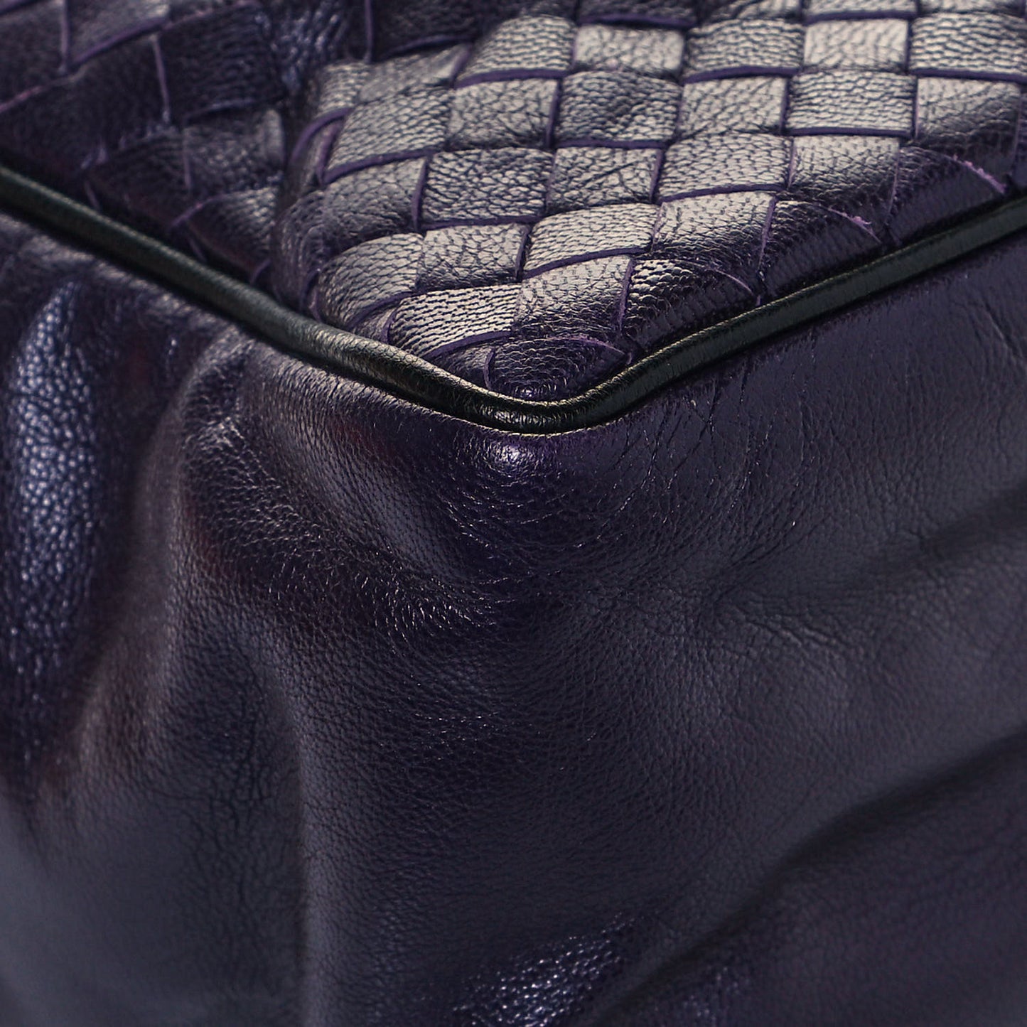 Nappa Intrecciato Tote Turbolence Black