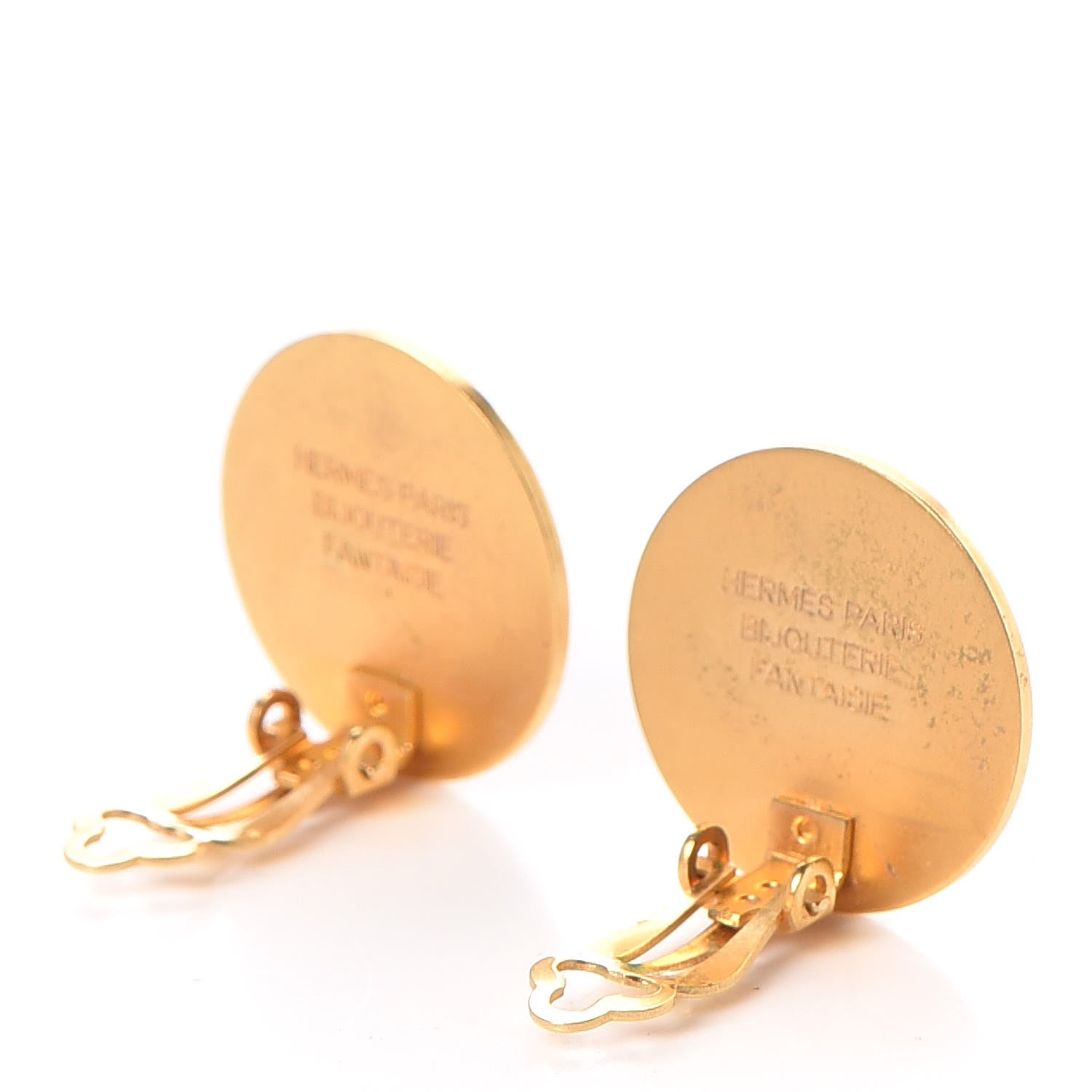 Hermes Clou De Selle Clip On Earrings Gold 3 of 5