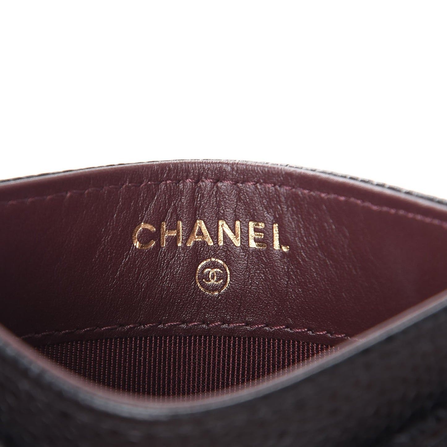 Caviar Quilted Card Holder Black