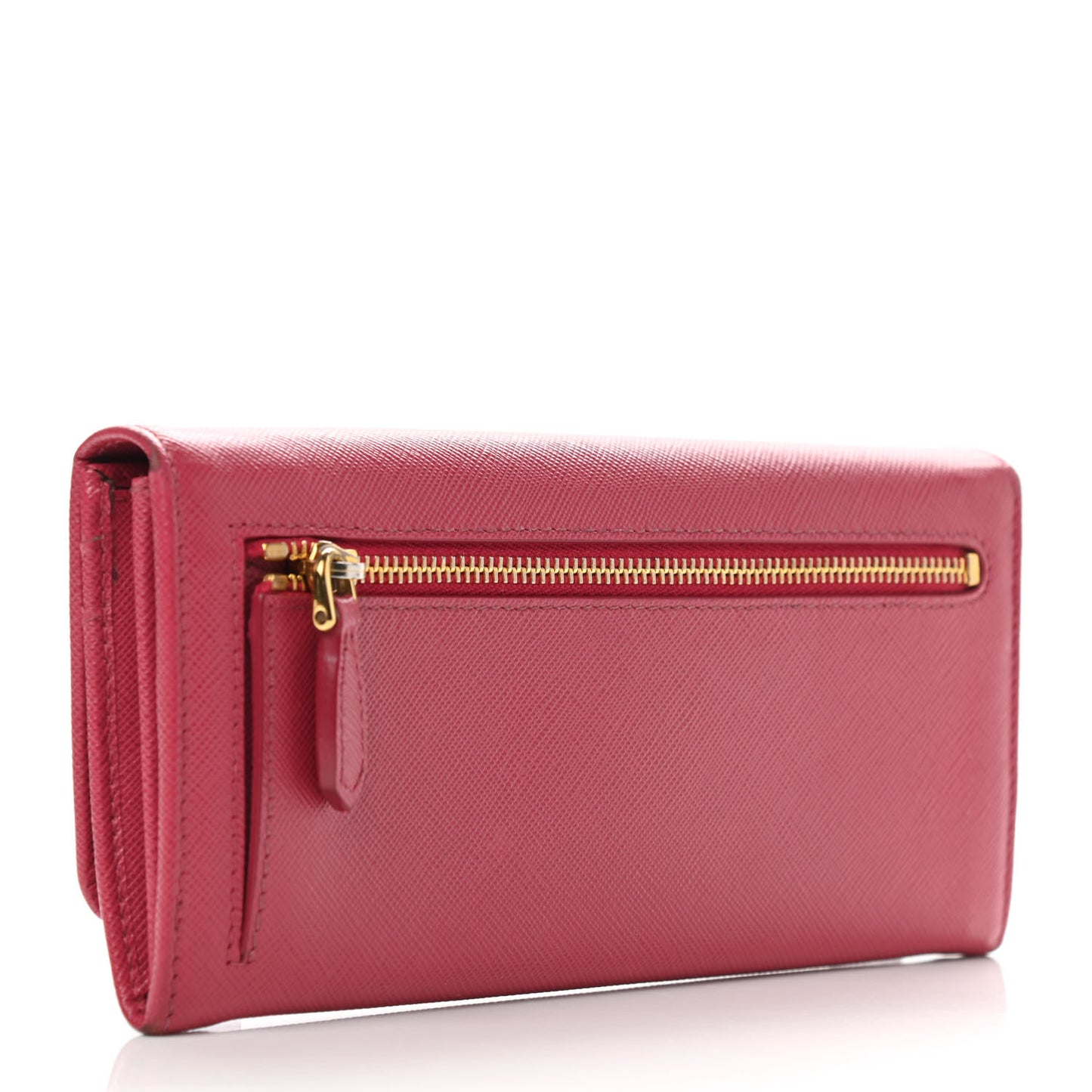 Saffiano Metal Flap Wallet Peonia