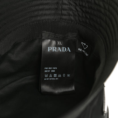 Prada Re-Nylon Metal Triangle Logo Mens Bucket Hat XL Black 6 of 7