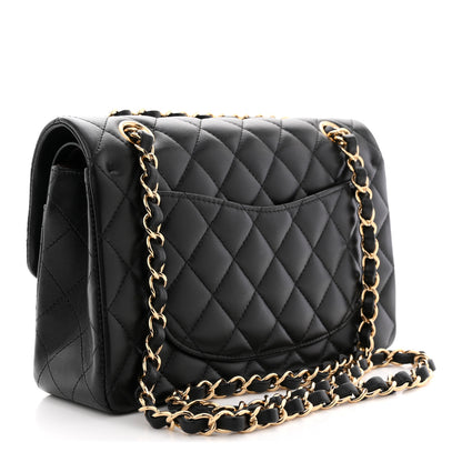 Chanel Lambskin Quilted Small Double Flap Black 3 of 13