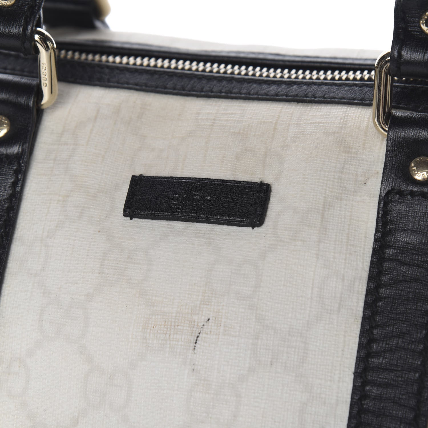 Gucci GG Plus Monogram Medium Joy Boston White Black 9 of 9