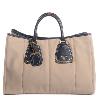 Prada Canapa Saffiano Tote Corda Blue 2 of 19