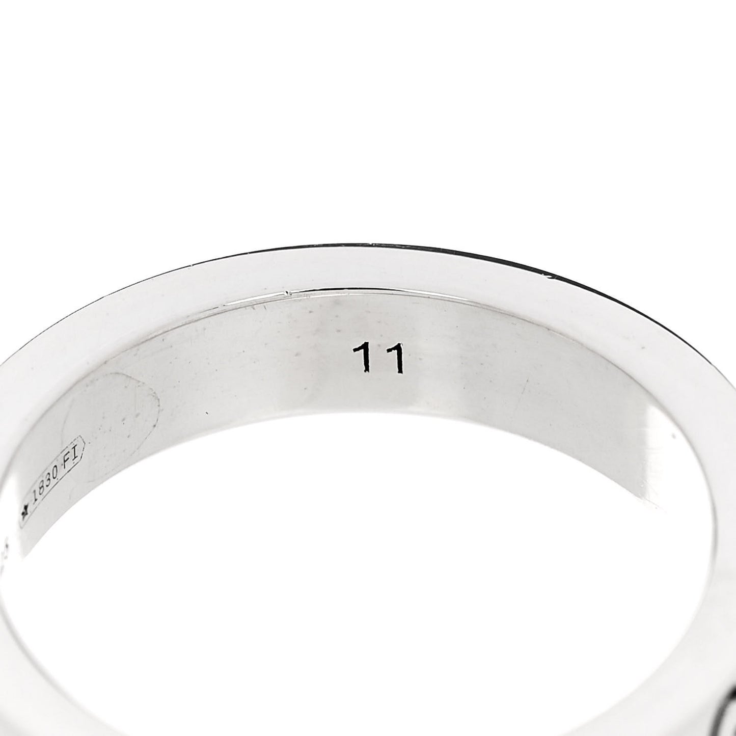 Sterling Silver 4mm GucciGhost Hamlet Skull Narrow Ring 50 5.5