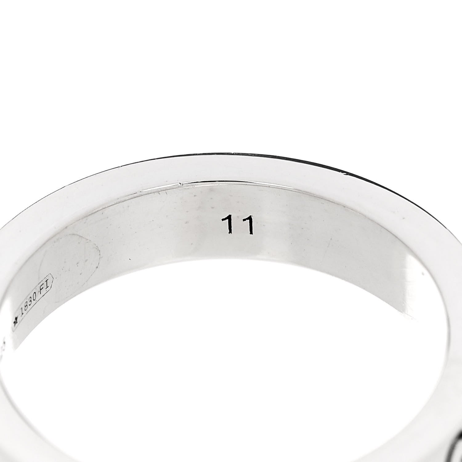 Gucci Sterling Silver 4mm GucciGhost Hamlet Skull Narrow Ring 50 5.5 6 of 6