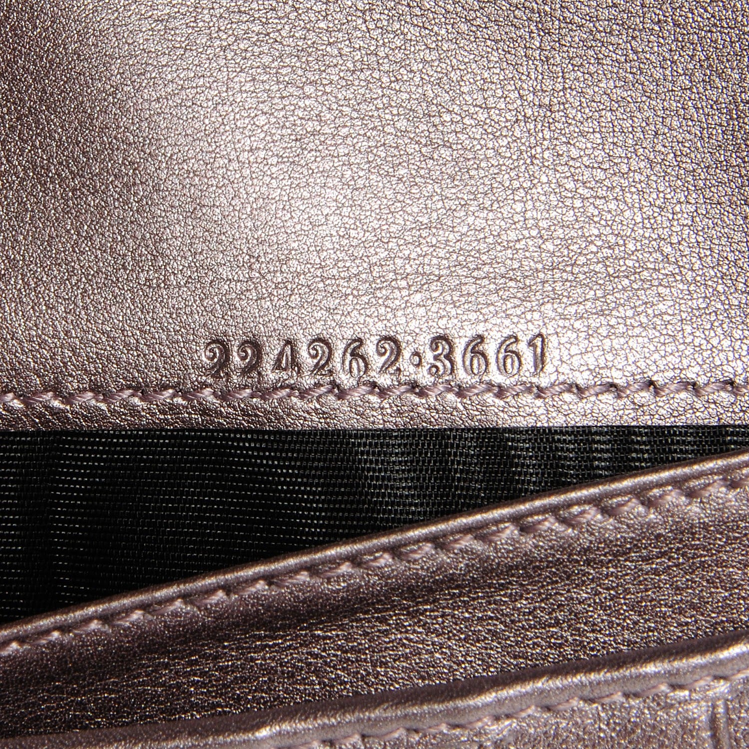 Gucci Imprime Monogram GG Pierce Chain Clutch Wallet Mauve 7 of 7