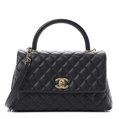 Chanel Caviar Quilted Small Coco Handle Flap Black 1 of 15