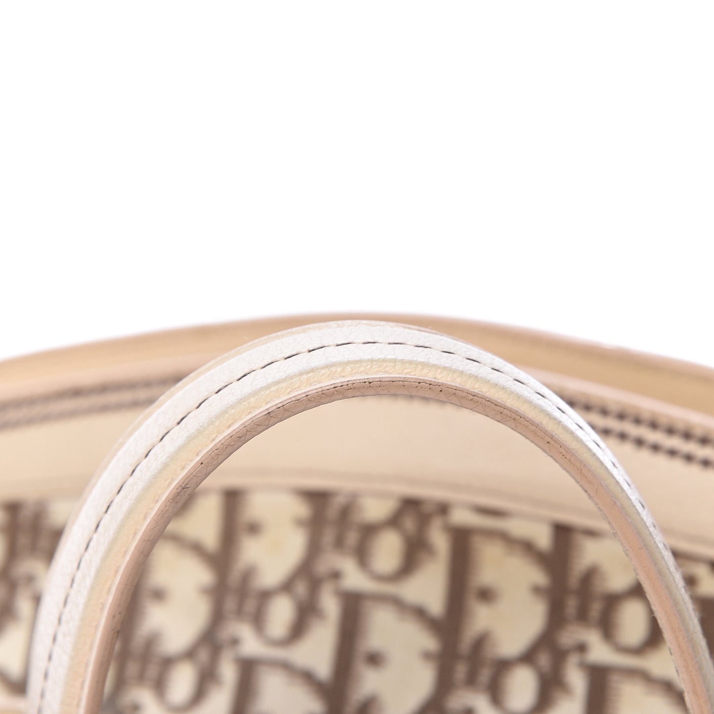 Monogram Vintage Flowers Frame Satchel Beige